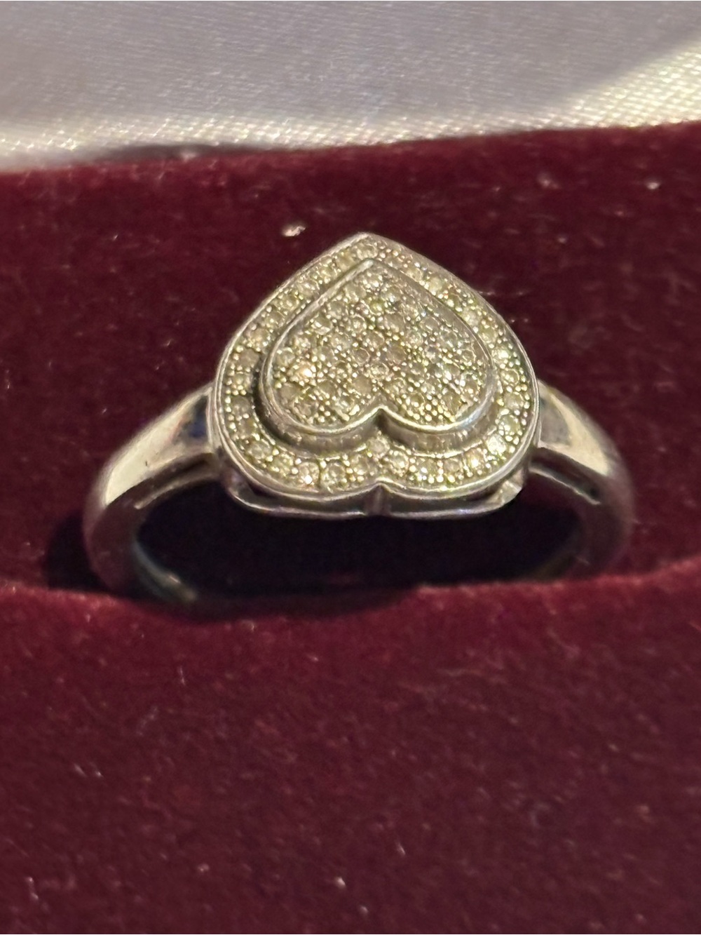 Unique Vintage Sterling Silver 925 genuine diamonds melee  Ring s.9